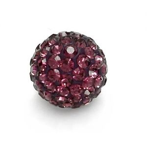 DISCOBALL 1 HOLE AMETHYST 10 MM