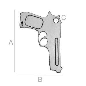 Beretta pendentif LK-0123 (0,50 mm)