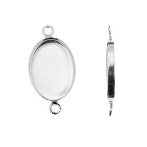 Argent cabochon oval - FMG 14X10MM CON 2H