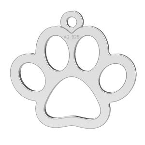 Patte de chien pendentif, LK-0365 - 0,50