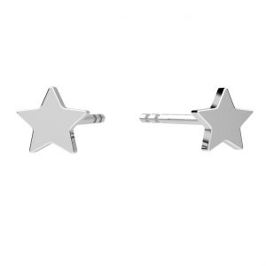Boucle d'oreille clou - étoile*argent AG 925*KLSG KSZ-27 4,5x11,5 mm