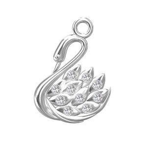 Cygne pendentif - CHARM 0142 ver.2 11x15,2 mm