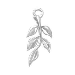 Brindille feuille pendentif, argent 925, ODL-00069 8x18,5 mm