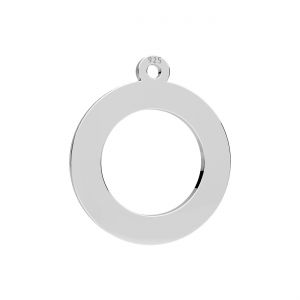 Pendentif - plaque ronde avec trou*argent AG 925*LK-0539 13x15 mm