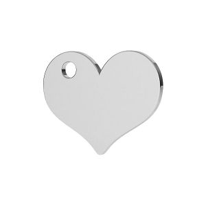 Petite plaque  coeur pour gravure -LK-0573 - 0,50 9,5x12 mm