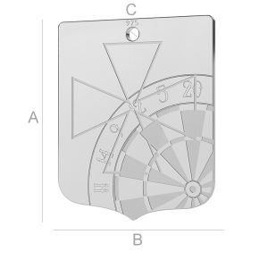 3 fléchette flèche pendentif, LK-0 - 0,50