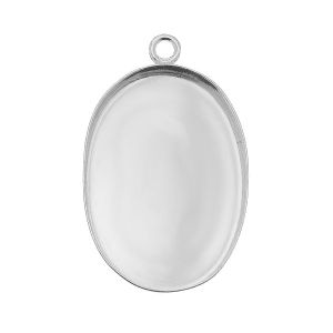 Cabochon oval en argent - CON 1 FMG 18x25 mm