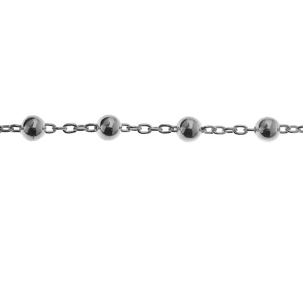 Ancre chaîne en argent sterling en mètres - A 045 PL 4,0 1,6x4 mm