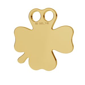 Trèfle or pendentif 14K or LKZ-00002 - 0,30 mm