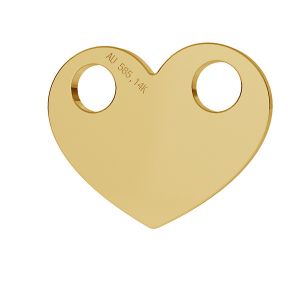 Cœur or pendentif 14K or LKZ-00015 - 0,30 mm