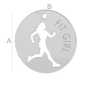 Fit girl pendentif, LK-0664 - 0,50