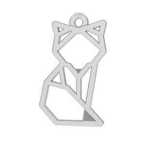 Renard d'origami pendentif, LK-0649 - 0,50 10x17 mm