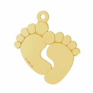 Pieds de bébé pendentif or 14K or LKZ-00482 - 0,30 mm