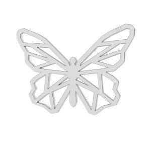 Papillon origami pendentif argent, LK-0678 - 0,50
