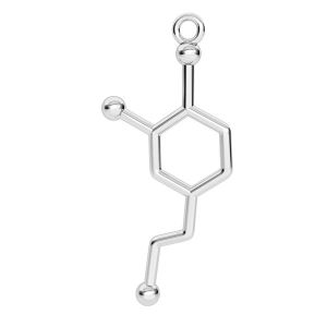 Dopamine formule chimique pendentif, argent 925, ODL-00326