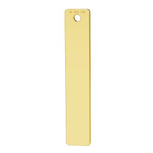 Rectangle or pendentif 14K or, LKZ-00512 - 0,30