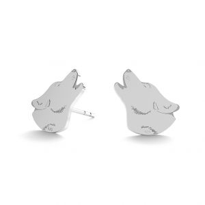 Loup boucles d'oreilles, argent 925, LK-0905 KLS - 0,50