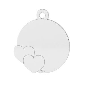 Cœurs pendentif, argent, LK-1468 - 0,50