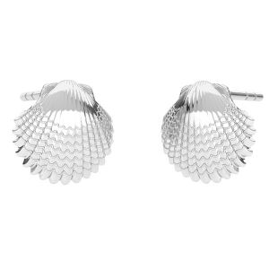 Coquille boucles d'oreilles, argent 925, ODL-00664 KLS