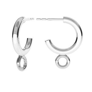Rond boucles d'oreilles, argent 925, KL-210 KW 18x20 mm