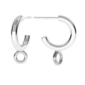 Rond boucles d'oreilles, argent 925, KL-210 KP 18x20 mm