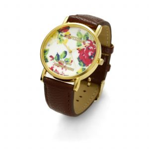 BROWN FLOWER WATCH, MODEL 464