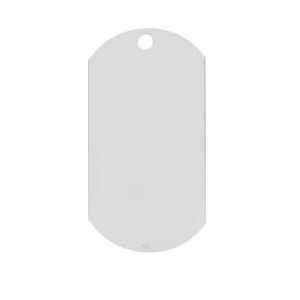 Plaque d'identification militaire pendentif, LKM-2570 - 0,50 17x32 mm