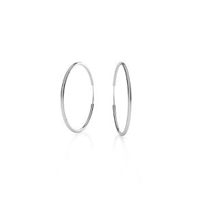 Boucles d'oreilles créoles*argent 925*KL-320 1,5x18 mm