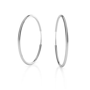 Boucles d'oreilles cr&eacute;oles*argent 925*KL-340 1,5x37 mm