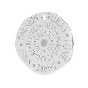 Talisman pendentif*argent 925*LKM-2288 - 0,50 18x18 mm