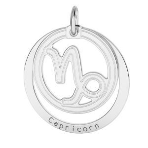 Capricorne pendentif zodiaque, argent 925*LKM-2588 - 0,50 18x22 mm