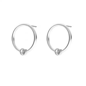 Boucles d'oreilles couronne en résine, argent 925, ODL-00703 KLS 13,5 mm (1088 PP 18)