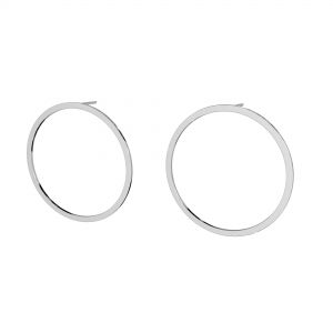 Cercle boucles d'oreilles, argent 925, LK-2575 KLS - 0,50 35 mm