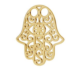 Hamsa main or pendentif 8K or LKZ-30001 - 0,30 15x20 mm