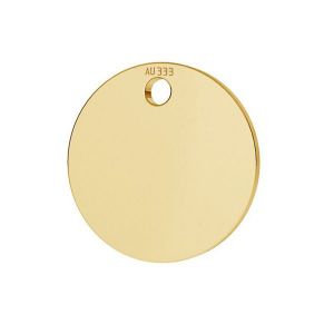 Étiquette ronde pendentif*or 333*LKZ8K-30010 - 0,30 10x10 mm