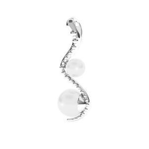 Seroent pendentif Swarovski perle, ODL-00774 4x22 mm ver.2