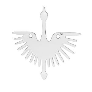 Oiseaux pendentif argent, LKM-2824 - 0,50 25x25 mm