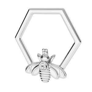 Coeur nid d'abeille pendentif *argent 925*ODL-00671 13,9x15 mm