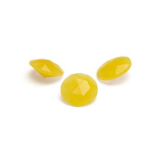 Calcédoine jaune 12 mm, pierre semi-précieuse 