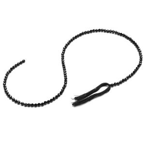 Spinelle noir pierre de perles rondes 3 MM GAVBARI, pierre semi-pr&eacute;cieuse 
