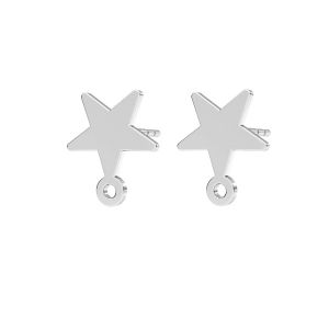 Etoile boucles d'oreilles, argent 925, KLS LKM-2612 - 0,50 9x10,3 mm