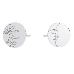 Lune soleil boucles d'oreilles KLS LKM-3004 - 0,50 10x10 mm (L+P)