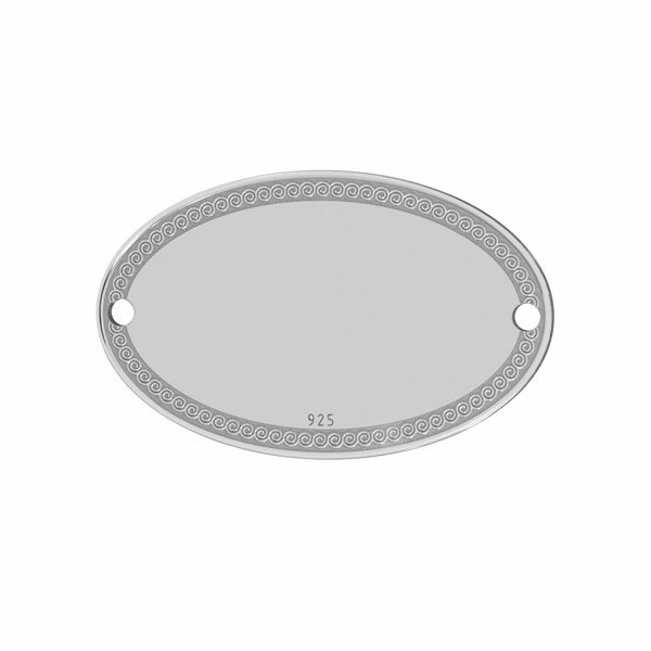 Ovale pendentif argent, argent 925, LKM-3037 - 0,50 12,5x20 mm