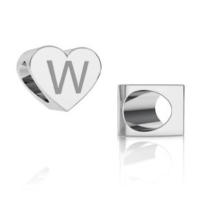 Coeur pendentif ODL-00261 5,4x6,5x7,5 mm - W