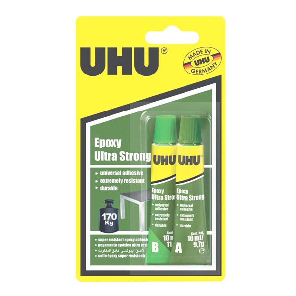 Colle transparente, UHU Epoxy Ultra Strong 20 ml*GLUE 10