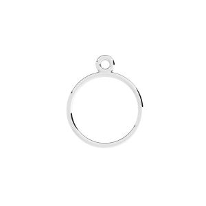 Double anneau de saut argent 925, EL 34 10x13,1 mm