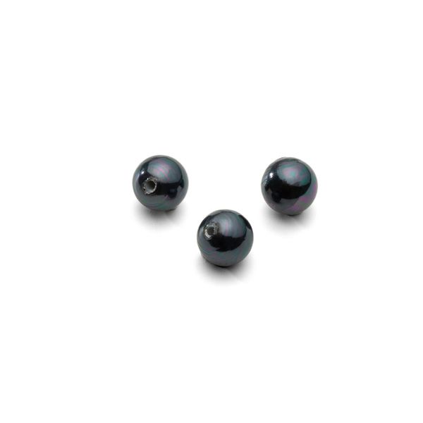 Rond perles naturelles noir 6 mm 1H, GAVBARI PEARLS