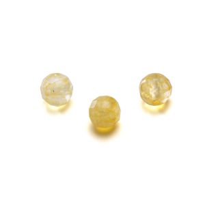 Citron pierre de perles rondes 6 MM GAVBARI, pierre semi-précieuse 