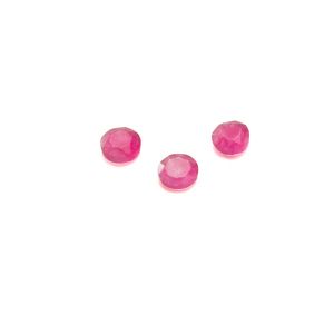 Pierre ronde, dos plat, 3 mm jadeite neon pink, GAVBARI