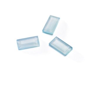 Rectangle, dos plat, bleu onyx 5x10 mm, pierre semi-précieuse GAVBARI